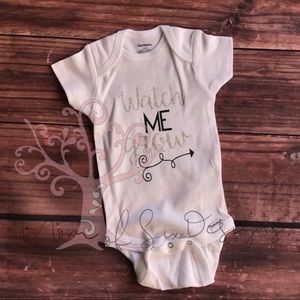 Watch Me Grow Glitter Onesie